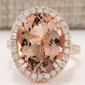 18K Rose Gold Filled Morganite Ring